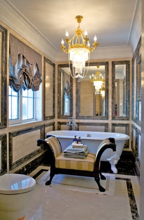 浴缸脚别致十足的卫生间