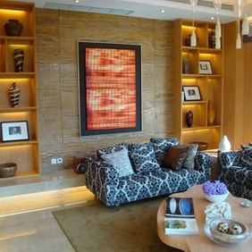 背景墙传达质感与岁月感